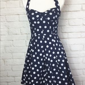 Betsey Johnson halter style Polka dot Fit & Flare 4